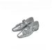 Silver Single Shoes Female Original Retro Mary Jane Small Square Head Rivet Ballet Flat Shoes Female_vogvips.com