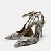 ZA2025 Autumn New Women's Shoes Snake Print Open Back Pointed Toe Stiletto Heels Fashionable Versatile One-Strap Sandals_vogvips.com