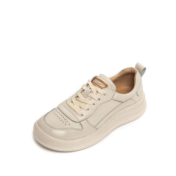 Autumn/Winter Women's Flat Breathable White Sneakers Trendy Wear-Resistant Comfortable Thick Sole Casual Versatile Sports Shoes_vogvips.com