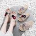 Women’s Shoes Summer Small Fragrance Style Outdoor Vacation BeachSlippers Women's Wedge Heel Flower Beach Shoes_vogvips.com