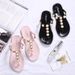 Beach Flip-Flops Social Internet Celebrity Crystal Jelly Thong Sandals For Women Students Korean Fashion Outdoor Summer_vogvips.com