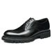 Top layer leather leather men's English platform elevation business dress Oxford men's shoes_vogvips.com