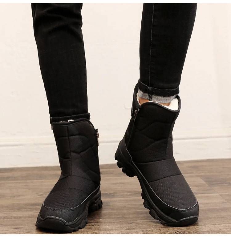-Winter Warm Snow Boots For Men With Printed Midsole, Fleece And Thickened Cotton Shoes_vogvips.com