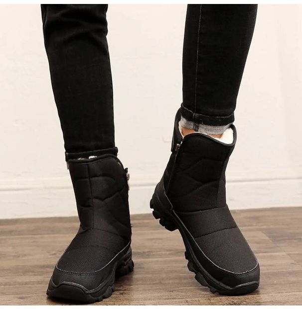 -Winter Warm Snow Boots For Men With Printed Midsole, Fleece And Thickened Cotton Shoes_vogvips.com