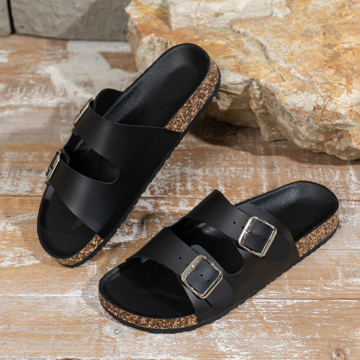Men's Fashionable Slippers, Thick-Soled, Wear-Resistant, Waterproof, Non-Slip, Lightweight, Comfortable, Casual Sandals_vogvips.com