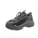 Men's Chunky Platform Sneakers Trendy Mesh Upper Retro Style Comfortable Low Top Casual Shoes Brown Apricot White Cow Suede_vogvips.com