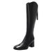 High Heel Long Boots For Women 2025 New Autumn Winter Slimming Over-the-Knee Boots Thick Heel Brown V-Cut Square Toe High Boots_vogvips.com