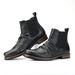 Men's Double Elastic British Style Low Heel Retro Ankle Boots Casual Daily Wear Leather Martin Boots_vogvips.com