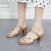 Chunky Heel Sandals For 2025 Summer New Korean Style Trendy Ins Two-Way Mid-Heel Slippers Women High Heels_vogvips.com