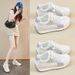 Inner Heightening Shoes Dad Shoes Female Student Sports Running Casual Mesh Breathable_vogvips.com