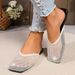 Popular Women's Closed-toe For Summer, Flat-soled, Casual, Roman-style, Non-slip, Hollowed-out, Breathable Slippers_vogvips.com