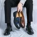 New Fashion Genuine Leather Tassel Business Casual Loafer Shoes For Men Black Business Formal Leather Shoes For Daily Office Casual Men's Shoes For Dr_vogvips.com