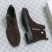 New Fashion Retro Martin Boots Men's Thick Sole Lace-up Business Leather Men's Boots Round Toe Thick Sole High Top Leather Boots Chelsea Short Boots_vogvips.com