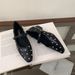 Cameido French Mary Jane Women's Square Toe Rhinestone Strap Mid Heel Dressy Flats_vogvips.com
