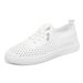 Summer White Sneakers For Women, Flat Breathable Casual Shoes, 2024 New Soft Sole Comfortable Hollow Breathable Women's Shoes Trend_vogvips.com
