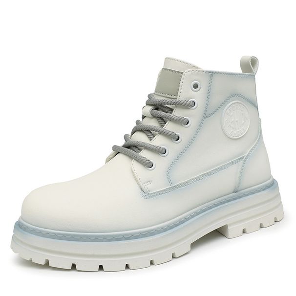 High-Top Yellow For Men 6785 White Martin Men's Casual Mid-Top Height-Increasing Waterproof American Retro Work Boots_vogvips.com