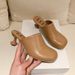 European American 2025 Spring, Summer, Autumn Women's Fashionable Mule Sandals With Shallow Round Toe, Mid-Heel, And_vogvips.com