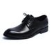 British-style Business Formal With Internal Height Increase, Youth Pointed Leather Korean-style Casual Shoes, Lace-up_vogvips.com