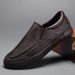 European Warm Series Leather Casual Loafers Slip-On Sneakers Lazy Korean Style Low-Cut Men's Cotton Shoes_vogvips.com