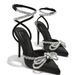 New Style Pointed Shiny Rhinestone Bow Stilettos Thin Straps Wrapped Straps Party Banquet Women's High Heels_vogvips.com