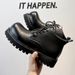 New Leather Spring Men's Shoes High-top Men's Heightening Tooling Martin Boots_vogvips.com