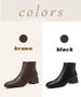 Martin Boots Autumn And Winter New 2025Style Fleece Chunky French Boots Versatile Mid-heel Solid Color Trendy Women's Shoes_vogvips.com