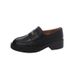 New slip-on small leather shoes niche retro chunky single shoes_vogvips.com