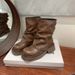 Women's Shoes Maillard Retro Brown Leather Ankle Boots With Chunky Heel & Hidden Platform - Comfortable Low-Cut Chelsea Boots For Fall Winter Spring_vogvips.com