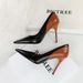 Vintage Style High Heels Pointed Toe Women S Dress Shoes For Party Evening Wear Chunky Heel Two Tone Design_vogvips.com