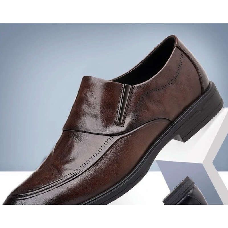 Unbeatable Quality Men's Business Dress Shoes, Breathable British Style, One Foot Leather Soft Sole Casual Men's Shoes_vogvips.com
