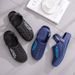 Men's Hole Shoes Summer New Outwear Soft Anti Slip Beach Sandals Thick Sole Nurse Headband Two Wear Slippers_vogvips.com