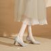 Women's Shoes Wedding Party Style No Tiring Wedding Dress Wedding Bridal Shoes Champagne Gold Thick Heel Bridesmaid High Heels Large Size_vogvips.com