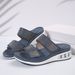 Women's Rhinestone Wedge Sandals Summer New Style Thick Sole European American Plus Size Beach Sandals Air Cushion_vogvips.com