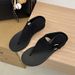 Women's French Style Niche Flip Flops Metal Buckle Soft Sole Comfortable Wedge Heel Roman Sandals New 2026 Style_vogvips.com