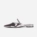 Summer Wear, Silver Closed Toe Mule Flat Sandals, High End Style, Pointed Toe, French Style Half Slippers For Women._vogvips.com