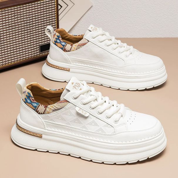 Spring Men's Shoes Breathable Small White Shoes Men's Trend All Take Light Thick Sole Sports Leisure Shoes Tide Shoes_vogvips.com