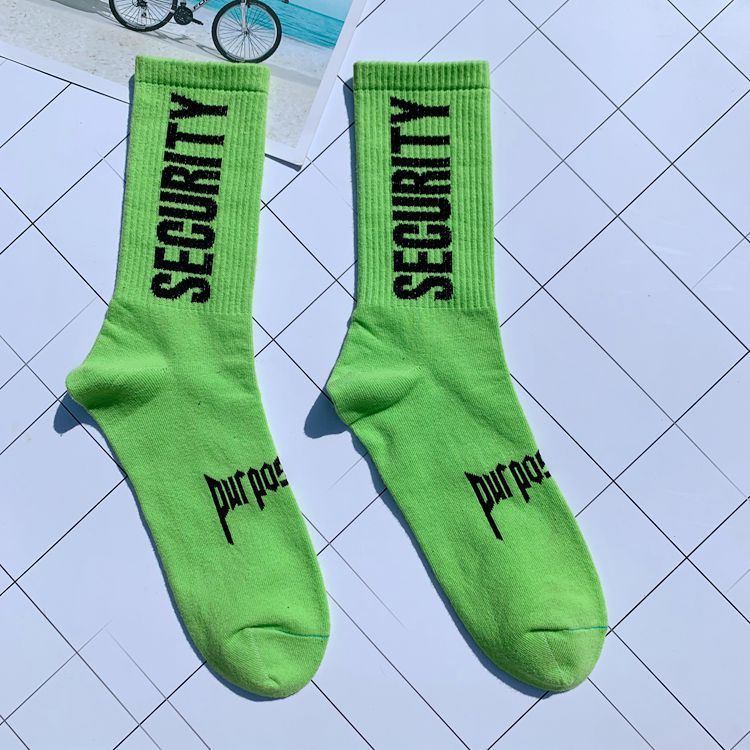 Shoe Accessories Socks For Men And Women Mid Tube Street Fashion Ins Sports Hip Hop Street Letters College Style Long Tube Cotton Socks_vogvips.com
