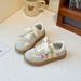 Floral Canvas Sneakers – Retro Lace-Up Training Shoes For Girls & Teens (Breathable Casual Shoes, Lightweight Comfort, Vintage-Inspired Design)_vogvips.com