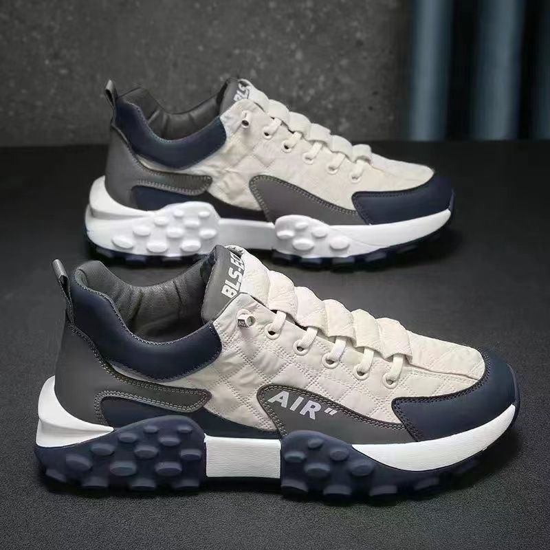 Foreign Trade Wholesale Dad Shoes Spring New Thick Bottom Korean Version Running Forrest Gump Shoes Low Top Fashion Breathable Sports Men's Shoes_vogvips.com