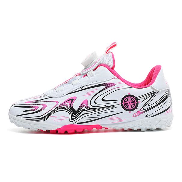 the World CupChildren's Soccer Training Shoes With Rotating Snap Fastener Velcro No Lace For Boys And Girls Studs For Student Competitions_vogvips.com