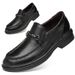 Large Size Men's Shoes Foot Cover Thick Sole Heightening Casual Shoes Lazy Shoes Leather Shoes Soft Sole Leather Shoes Men_vogvips.com