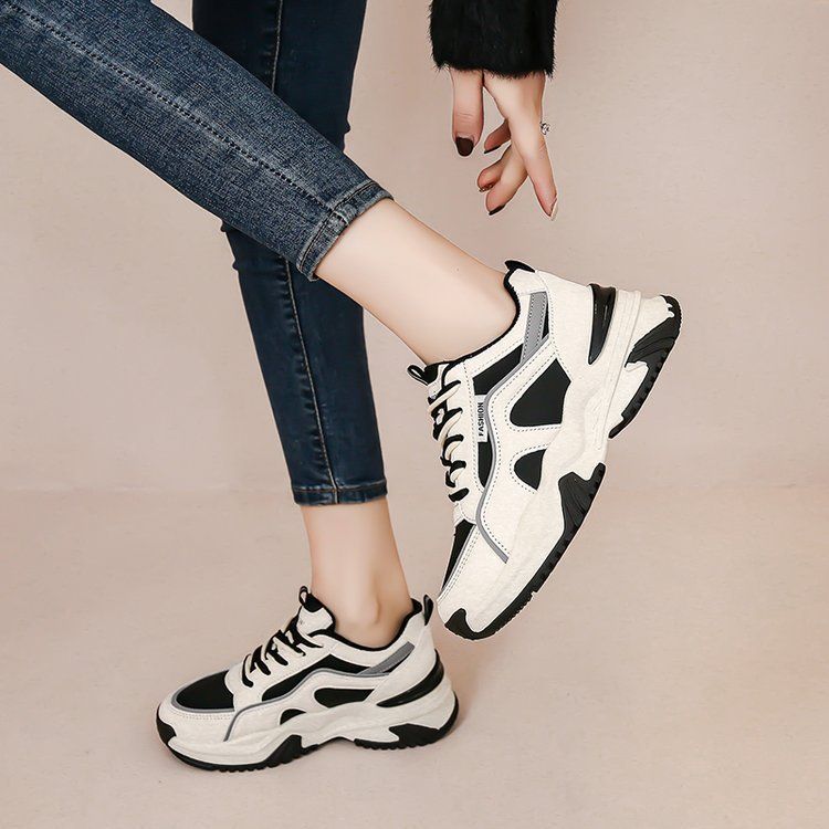 Foreign Trade Wholesale Dad For Women 2023 Spring New Style Slimming Casual Women's Thick Sole Height Increasing Sports_vogvips.com