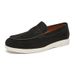 Men's Suede Loafers Bslt Set – Slip-On Driving Shoes With Vintage Buckle Belt (Genuine Leather)_vogvips.com
