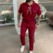 Autumn Men's Clothing Shirt Casual T-shirt Short Sleeve + Long Pants Hip Hop Personality Set_vogvips.com