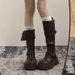 Black Two-Way Long For Petite Women Thick-Soled Martin 2025 New Winter Thin Fleece Over-the-Knee Riding Boots_vogvips.com