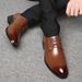Overseas Four Seasons Daily Pointed Lace Single Formal Business Leather Large Men's Shoes_vogvips.com