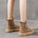 Women's Snow Warm Martin 2025 New Autumn Winter Versatile Thickened Short Boots Fleece Lined Cotton Shoes_vogvips.com