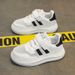Boys Little White Shoes Girls White Sneakers Children's Board Shoes Kindergarten Primary School Children Running Shoes Mesh Breathable_vogvips.com