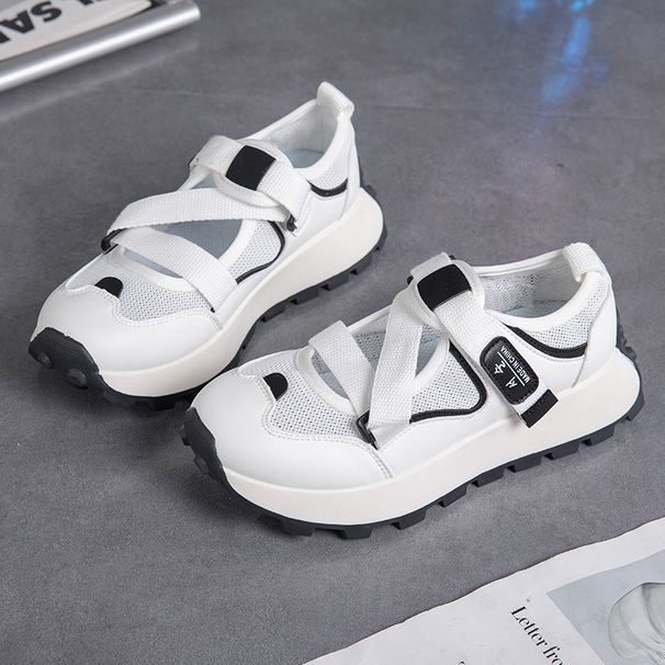 Summer New Breathable Forrest Gump Shoes Thick Soled Casual Shoes Hollow Versatile Sports Shoes_vogvips.com