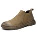 European Warm Series Chelea Men Autumn Breathable Mid-top Genuine Leather Short Britih Style High-top Workwear Trendy Veratile Martin_vogvips.com